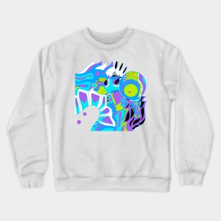 magnet dogu knight in ecopop pattern in ecopop totonac art Crewneck Sweatshirt